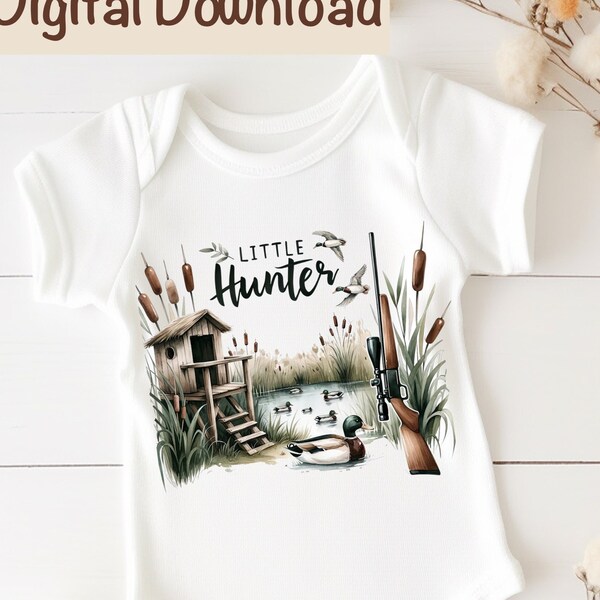 Little Hunter png, Hunting PNG, Duck Hunting Sublimation, Mallard Ducks PNG, Cute Hunter Baby png, Duck Hunting Baby Western Hunter Boy PNG
