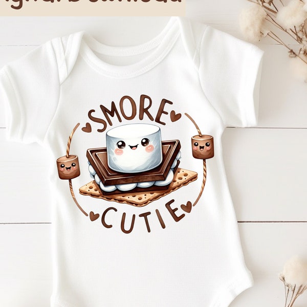 Smore Cutie Baby PNG | Smore's Baby Sublimation | New Baby Outdoor Camping PNG | Funny Food Pun Baby png | Camp Fire Smore's Foodie Baby png