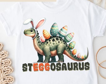 Easter Dinosaur PNG, Stegosaurus  Sublimation, Digital Download, Easter PNG, Funny Dino Easter Eggs png Boys Toddler Easter Dinosaurs Gift