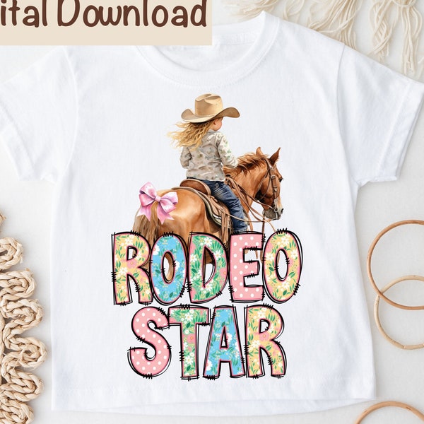 Cowgirl Rodeo Star png, Country PNG, Rodeo Cowgirl Sublimation, Cowgirl Rodeo Horse PNG Cowgirl Print, Cowgirl Baby Western Cowboy Girl PNG