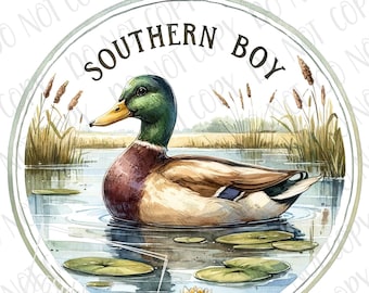 Southern Boy png, Hunting PNG, Duck Hunting Sublimation, Mallard Ducks PNG, Cute Southern Baby png, Duck Hunting Baby Western Hunter Boy PNG