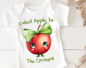 Cutest Apple In the Orchard png, Cute Apple PNG, Apple Picking Sublimation, Farm Apple PNG, Fall Kids Cute Autumn Apple Picking Toddler Baby