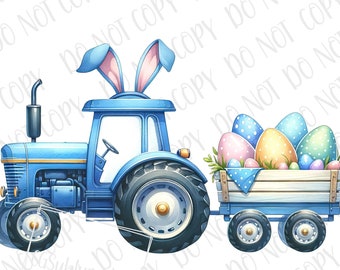 Easter Tractor PNG, Farm Tractor Sublimation, Digital Download, Easter PNG, Farm Sublimation png Boys Toddler Easter Cute Easter Bunny Gift