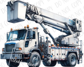 Bucket Truck Sublimation PNG, Power Lineman Sublimation, Digital Download, Electrician Power png, Lineman Truck Line-worker Gift Lineman PNG