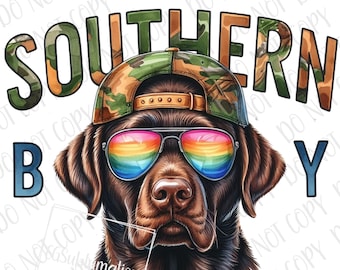 Junge aus dem Süden png | Jagd PNG | Jagdhund Sublimation | Labrador PNG | Niedliches Südliches Baby png | Entenjagd Baby Western Hunter Boy PNG
