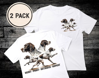 Hunting Dog PNG, Pointer Dog Sublimation Digital Download Duck Hunter PNG, Little Hunter Duck Hunting Deer Hunting GSP Hunter Dog png 2-Pack