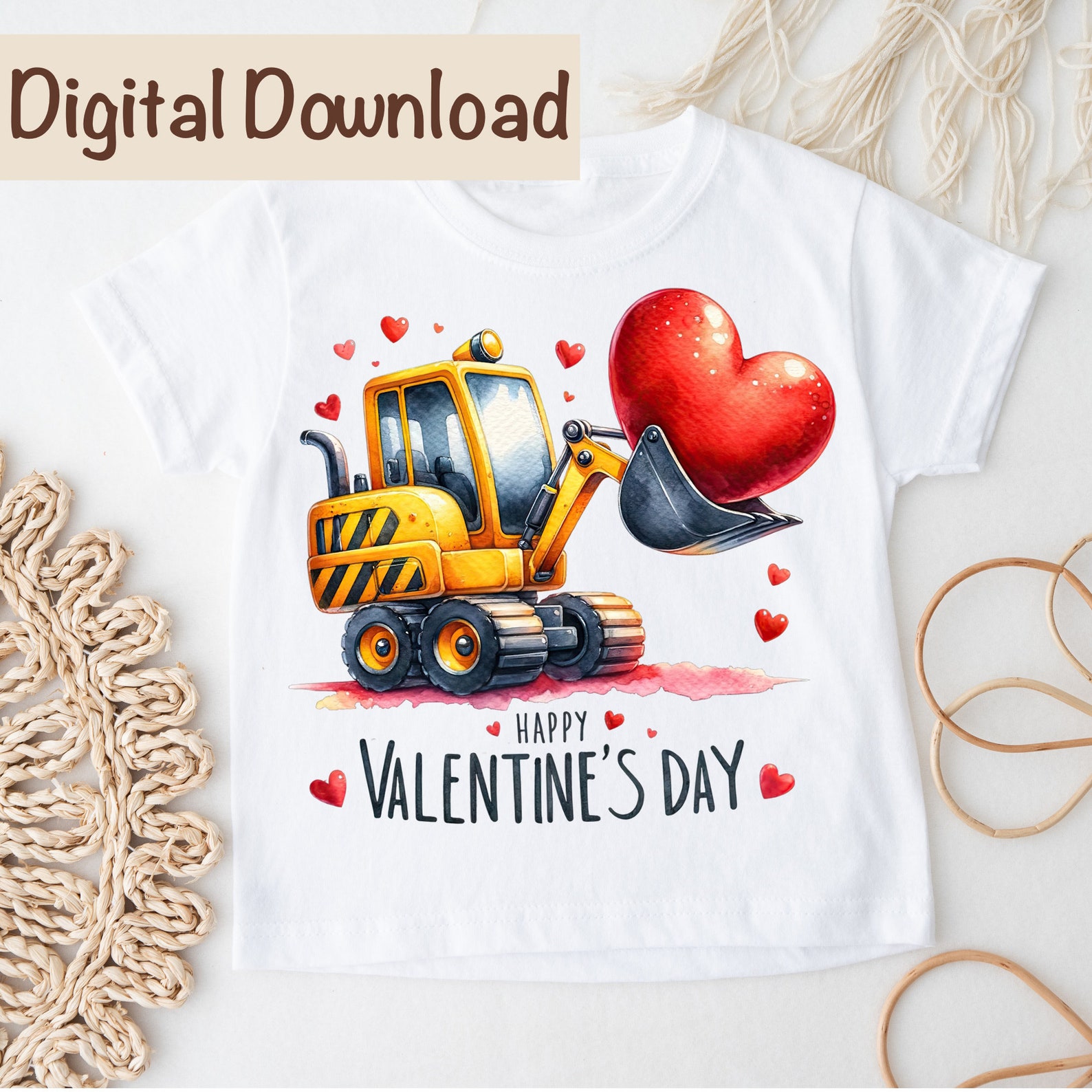 Happy Valentine's Day PNG, Loader Sublimation, Digital Download ...