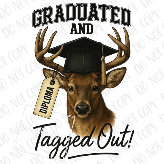 Deer Graduation PNG | Graduated Deer | Graduation Sublimation PNG | Whitetail Deer Sublimation PNG | Deer Hunter Sublimation | Buck png