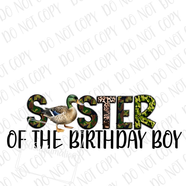 Mallard Duck Family PNG Hunting Sublimation, Digital Download Hunting Birthday PNG, Country Family png Hunting Matching Birthday Crew Sister