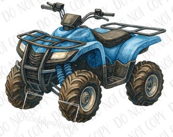 Sublimazione di un veicolo a quattro ruote png / Sublimazione di un ATV per bambini PNG / Fango e trattore png / Sublimazione fuoristrada png / ATV blu a quattro ruote per bambini png