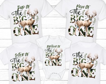 The Big One Family Birthday PNG, Hunting Birthday Sublimation, Deer Hunting Birthday Matching Family Birthday Deer Hunt Camo Country Boy png