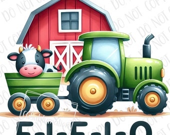 Old Macdonald Had a Farm Sublimation PNG | Farm Boy | Green Tractor PNG | Farm Hand Sublimation | Farming for Boys PNG Barnyard sublimation