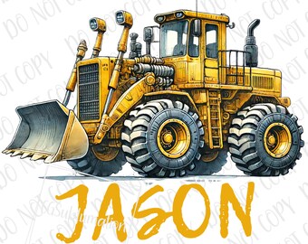 Yellow Bulldozer Loader png Sublimation | Construction Truck png | Digital Download | Construction Vehicle Construction Crew Sublimation png