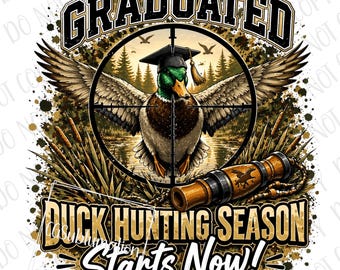 Duck Graduation PNG | Graduated Mallard Duck | Graduation Sublimation PNG | Duck Hunting Sublimation PNG | Ducks Bird Hunter Sublimation