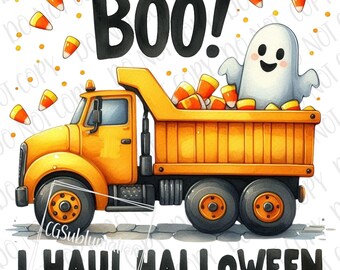 Bouw-Halloween PNG | Kipper Halloween-png | Constructiesublimatie, png-bestand | Halloween-sublimatie | Griezelige bouwtruck, png