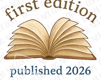 First Edition Book png, First Edition Baby Sublimation PNG, Baby Shower PNG, Librarian Baby Gift Baby Book Club Member Vintage Book Page PNG