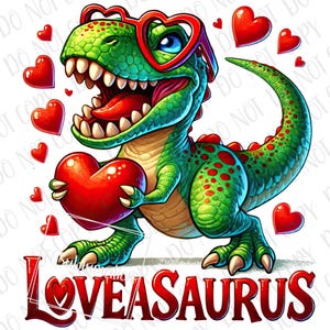 Dinosaurier Valentine PNG, lustige LoveASaurus T-Rex Sublimation, digitaler Download Dinosaurier Liebe PNG, Valentinstag Dino Dinosaurier Sublimation