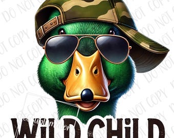 Wild Child png, wilde eendeend png, sublimatie grappige eendjacht, ontwerp voor jongens eendjacht, Southern Boy png, kindereend jagen op wilde kinderen