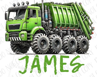 Garbage Truck Monster Truck png Sublimation | Trash Day Garbage Day png | Digital Download | Garbage Truck Offroad Garbage Truck Driver PNG
