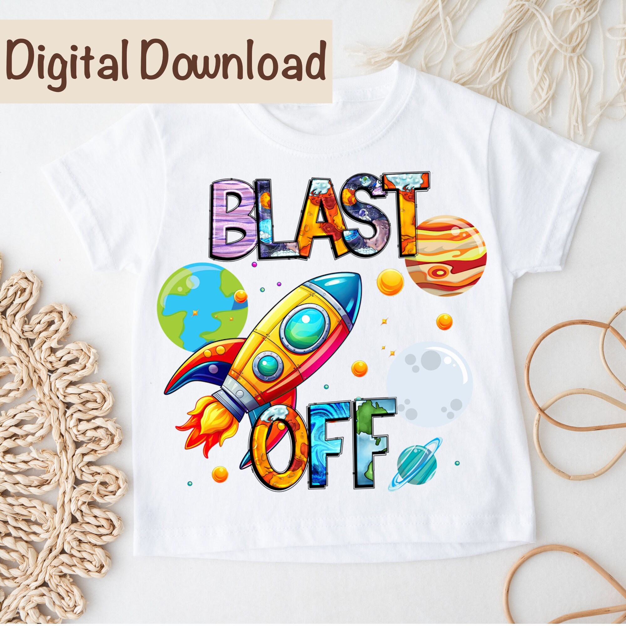 Space Blast Off PNG Clipart Universe Rocket Ship PNG Commercial Use, Galaxy Planets Space Sublimation PNG Space Print png Kids Science Space