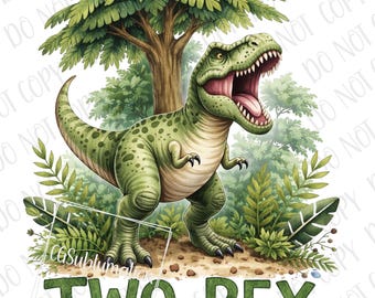 T-Rex Dinosaur png, 2nd Birthday Two Rex T Rex PNG, Trex Dinosaur Sublimation Bday T-Rex PNG T-Rex Baby Toddler Birthday Party Dinosaur Gift