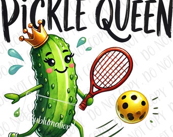 Pickleball PNG, Pickle Queen PNG, Sports Pickle Ball Player Sublimation, Pickleball Racket and Ball png, Funny Pickleball Png, Trendy Png