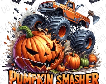 Monster Truck Halloween PNG | Pumpkin Halloween png | Monster Truck Sublimation PNG | Happy Halloween Sublimation | Spooky Monster Truck PNG