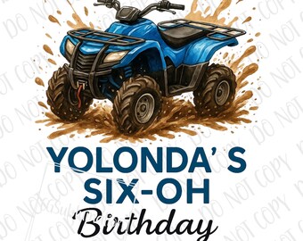 Sublimazione personalizzata di un veicolo a quattro ruote png / Sublimazione di un ATV per bambini PNG / Fango e trattore png / Sublimazione fuoristrada png / ATV blu a quattro ruote per bambini