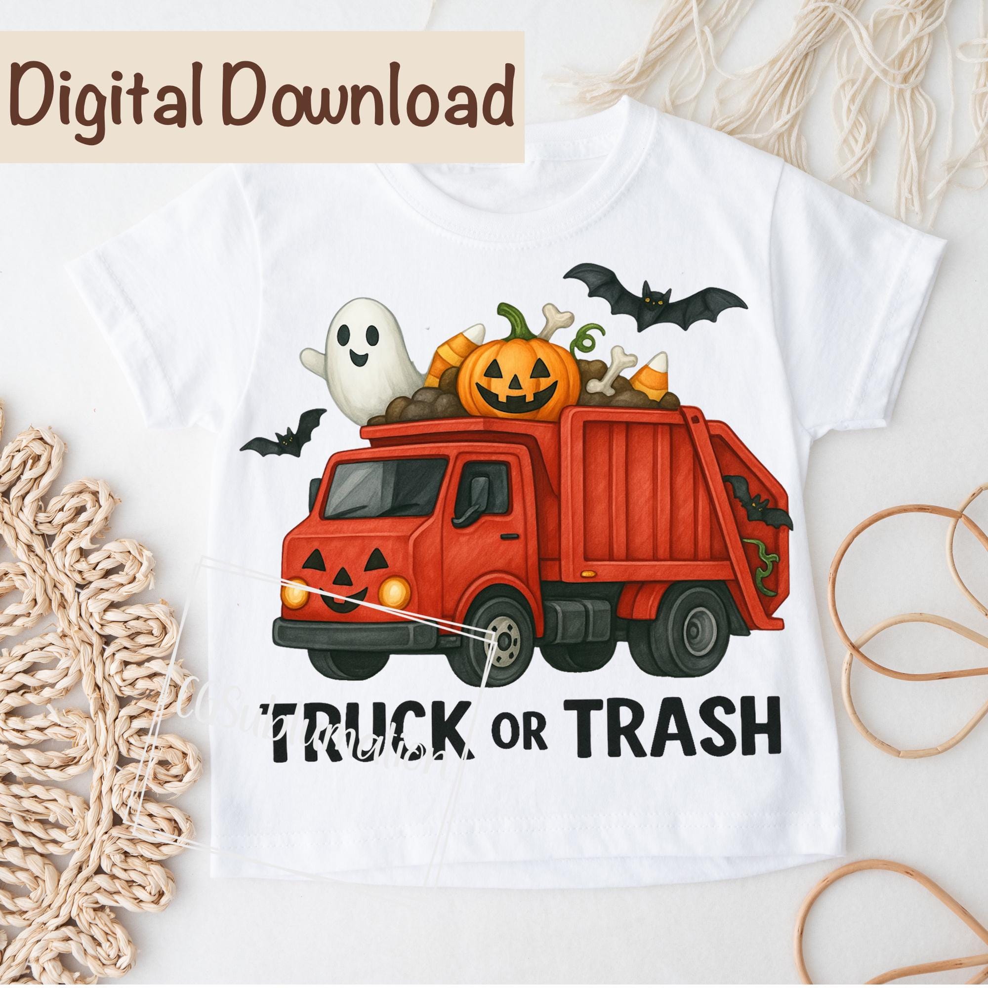 Garbage Truck Halloween PNG | Trash Truck Halloween Png | Trucks ...