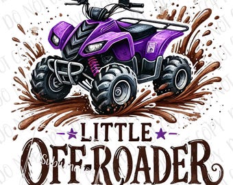 Four Wheeler Sublimation png | ATV For Girls Sublimation PNG | Mud & Tractor png | Offroad Sublimation png | Kids 4-Wheeler Purple ATV png
