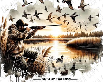 Eendenjacht png, gewoon een jongen die dol is op eendenjacht, sublimatie kleine jager, wilde eend, jachtbabyretro, png Western Hunting Boy