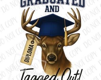 Deer Graduation PNG | Graduated Deer | Graduation Sublimation PNG | Whitetail Deer Sublimation PNG | Deer Hunter Sublimation | Buck png