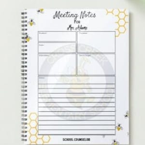 Education Notepad - Notepad - Meeting Minutes - Take Notes - Office - Teachers - Counselors - Principals - Print It Yourself