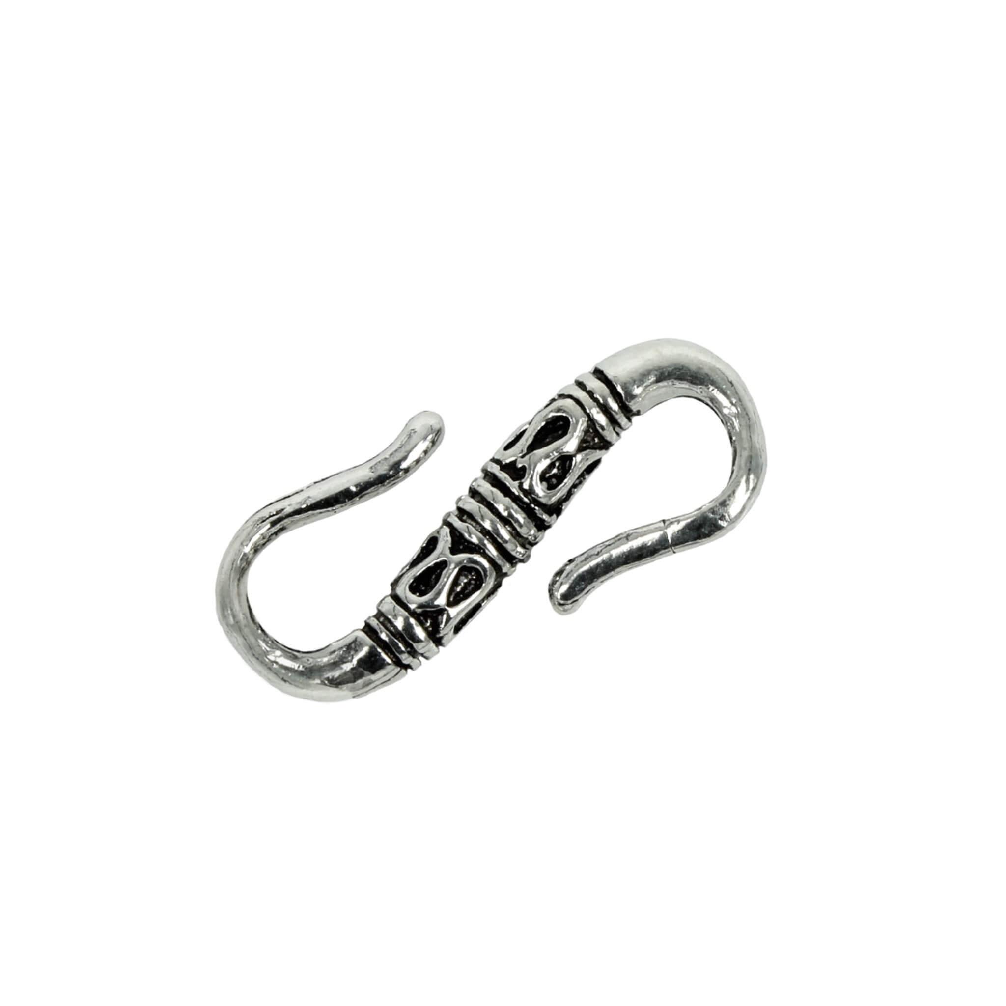 Bali-Style S-Hook Clasp in Sterling Silver 20x9x3 3mm   CL013B