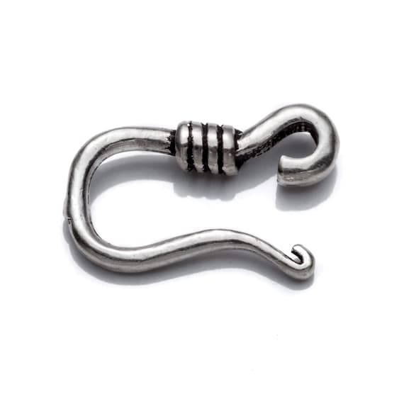 clasp hook fish Fish-Hook Clasp Sterling Silver 14.1x6.3x2.5mm