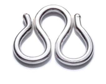Double S-Hook Clasp in Sterling Silver   CL379 CL009