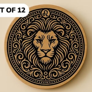 12 Zodiac Mandala sign SVG DXF Bundle – Laser Cut Files for Cricut, Silhouette & Glowforge cnc