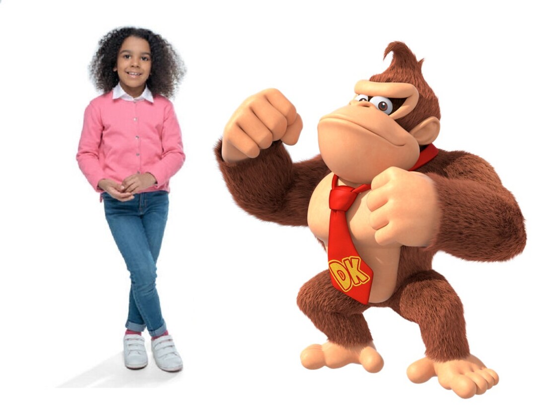 Super Mario Bros Donkey Kong Birthday Party Cardboard Cutout Etsy