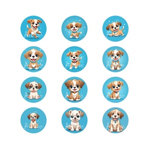 Cute Ginger Puppy (2) - 12 High Quality JPGs, Digital Planners, Junk Journals, Scrapbook, Memory Book, Commercial Use, Digital Download