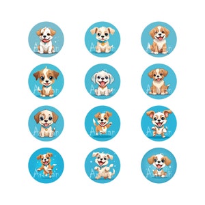 Cute Ginger Puppy - 12 High Quality JPGs, Digital Planners, Junk Journals, Scrapbook, Memory Book, Commercial Use, Digital Download