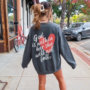 Christian Sweatshirt Bible Verse Sweatshirt Comfort Colors Sweatshirt Heart Sweatshirt Christian Clothing Christian Crewneck Faith Based