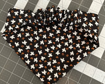 Ghosts and Pumpkins Dog Bandana Scrunchie