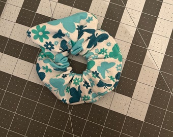 Blue Butterflies Scrunchie