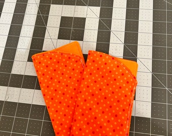 Orange Polka Dots Glasses Case