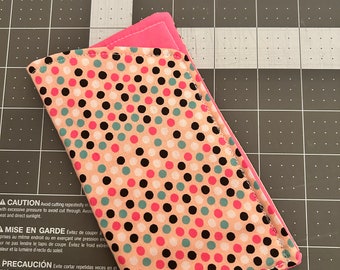 Pink Polka Dots Glasses Case