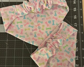 Pink Dog Bones Dog Bandana Scrunchie