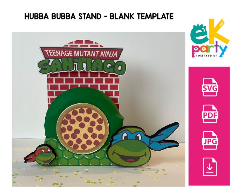 Hubba Bubba Stand Template, Blank Template, Digital File Pattern Gum ...