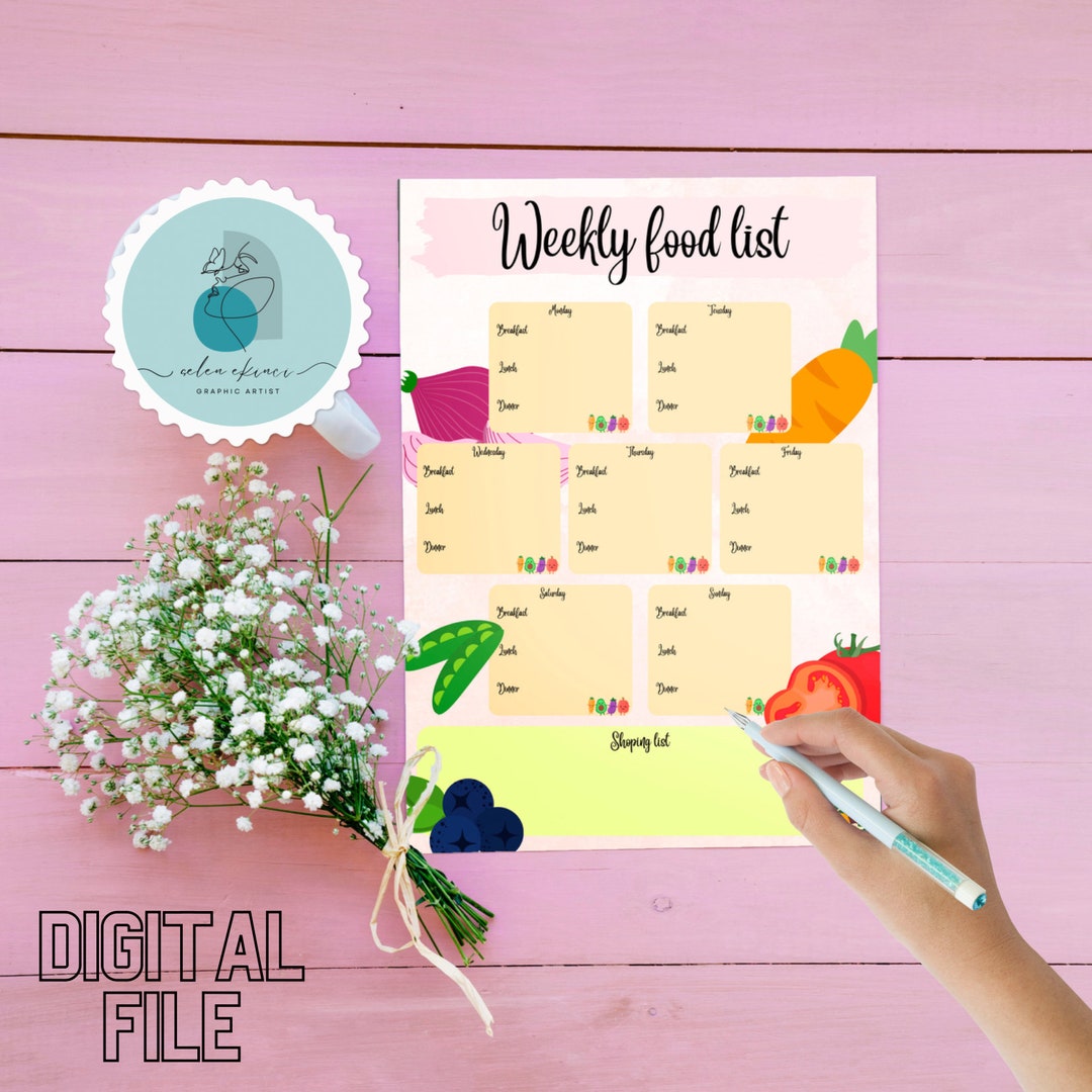printable-weekly-food-list-vegetable-and-colorful-etsy