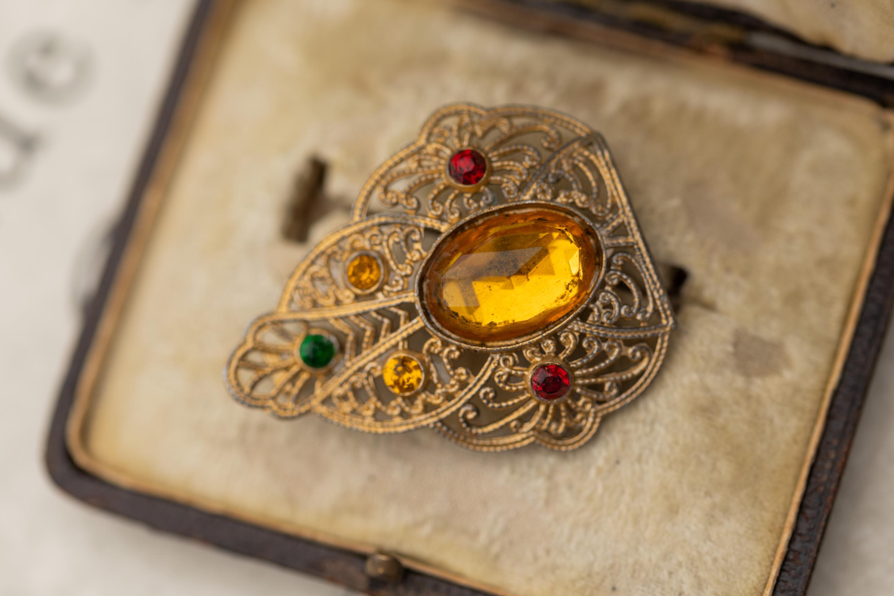 Czech Brooch - Etsy