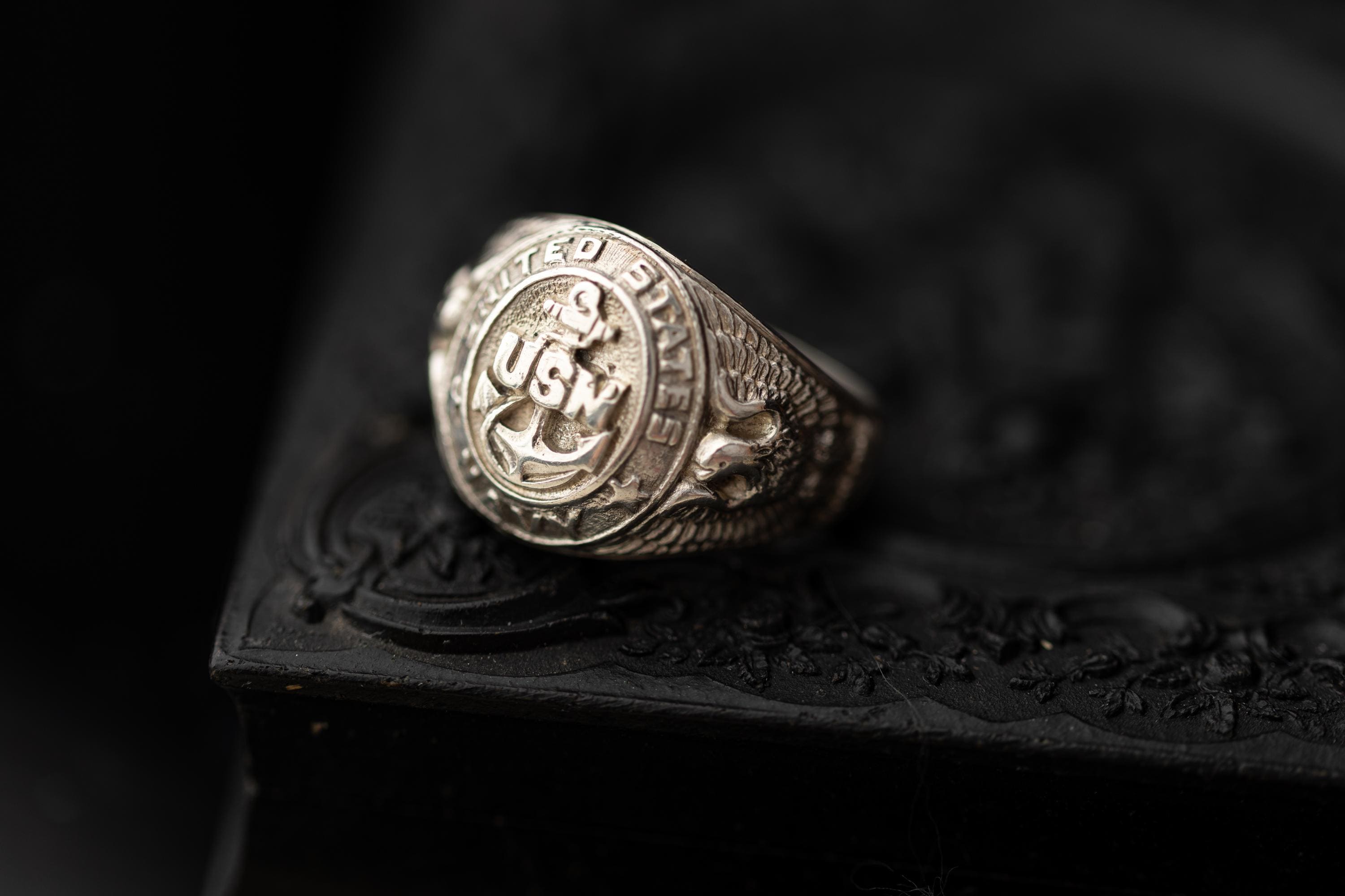 Vintage Us Navy Ring - Etsy